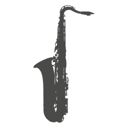 Silhueta de saxofone Desenho PNG