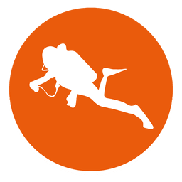 Ícone do círculo de mergulhador Desenho PNG