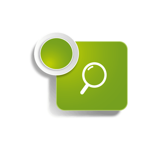 Search icon square sticker PNG Design