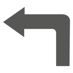 Sharp left turn sign PNG Design Transparent PNG