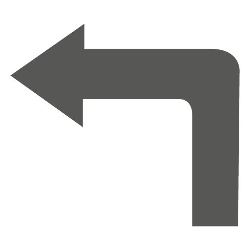 Sharp left turn sign PNG Design