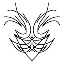 Forma de escudo a rayas. Diseño PNG