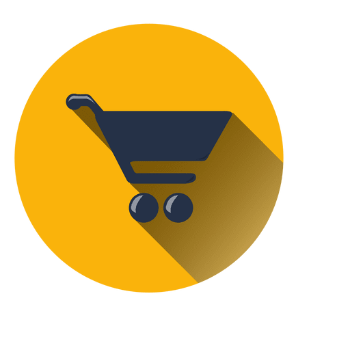Shopping cart circle icon PNG Design