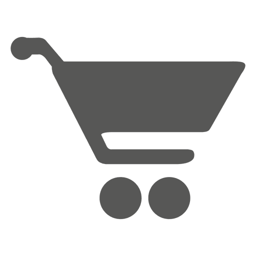 Icono de silueta de carro de compras Diseño PNG