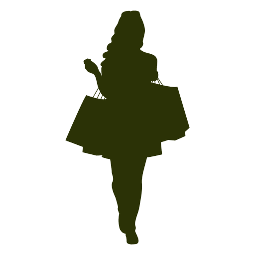 Shopping Girl Silhouette Transparent Png Svg Vector File