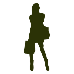 Shopping girl silhouette 5 PNG Design