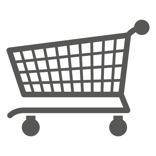 Icono plano de carrito de compras Diseño PNG