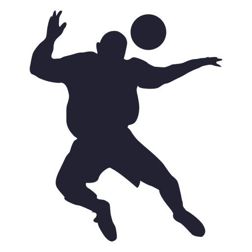Silhouette soccer player PNG Design