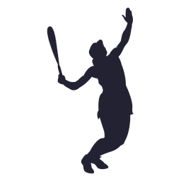 Silhouette woman tennis player Transparent PNG