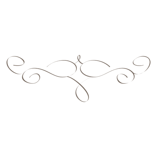 Simple calligraphy ornament PNG Design
