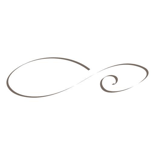 Ornamento de caligrafia linear simples Desenho PNG