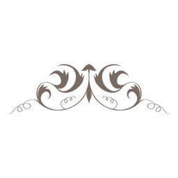 Decoración simple de remolinos ornamentados. Diseño PNG