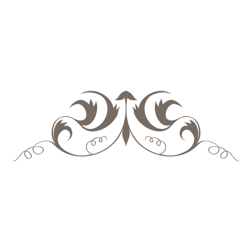 Simple ornamented swirls decoration PNG Design