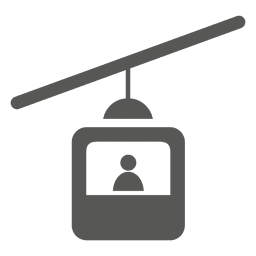 Single seat cable car icon PNG Design