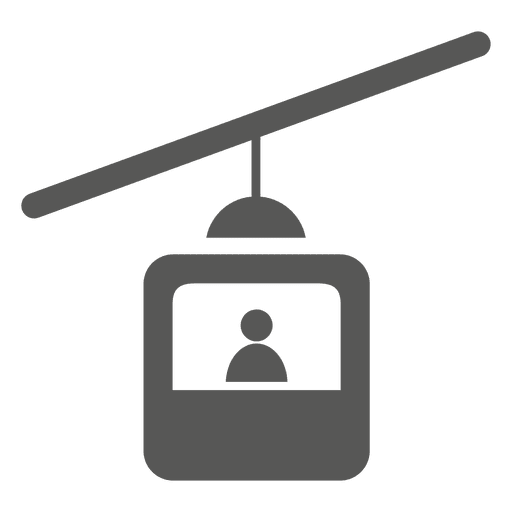 Icono de teleférico de un solo asiento Diseño PNG