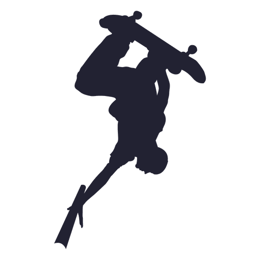 Skateboard-Backflip-Silhouette PNG-Design