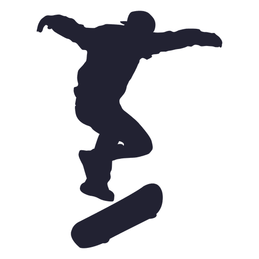 Skateboard Leistungsschattenbild PNG-Design