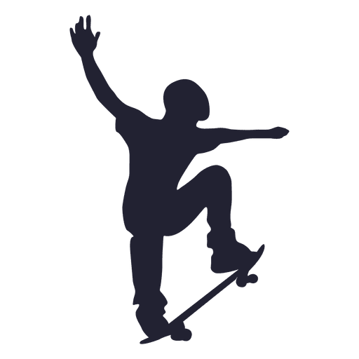 Skateboard sport silhouette PNG Design