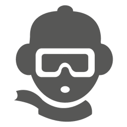 Ski goggle helmet icon PNG Design