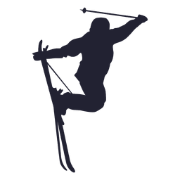 Silhueta de salto de esqui Desenho PNG