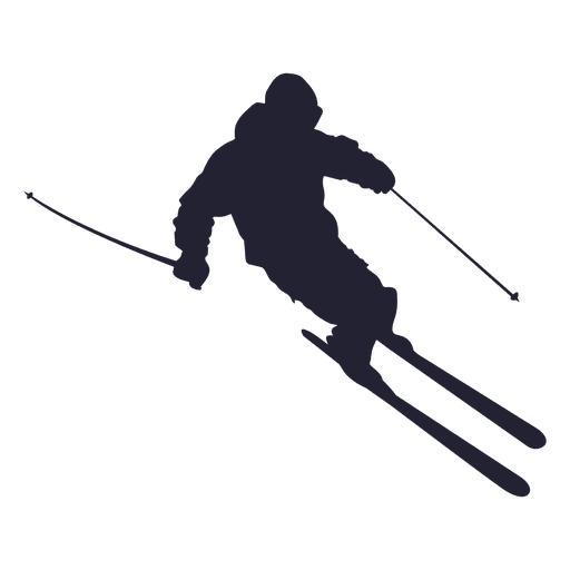 Skispieler Silhouette PNG-Design