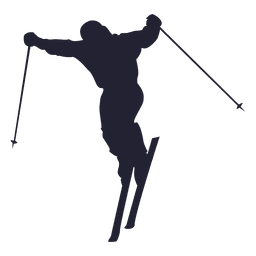 Ski player silhouette 1 PNG Design