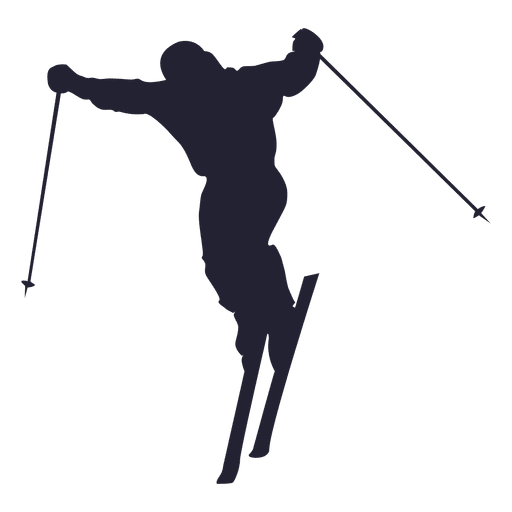 Skispielersilhouette 1 PNG-Design