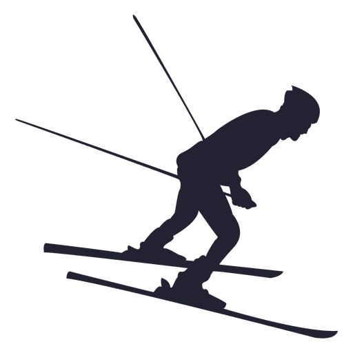 Silhueta 2 do esporte de esqui