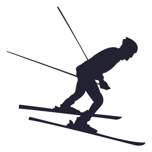 Skiing sport silhouette 2 PNG Design