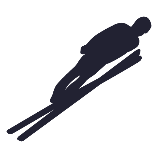 Skiing sport silhouette 3