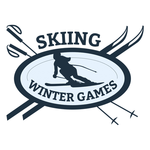 Skiing sports badge - Transparent PNG & SVG vector file