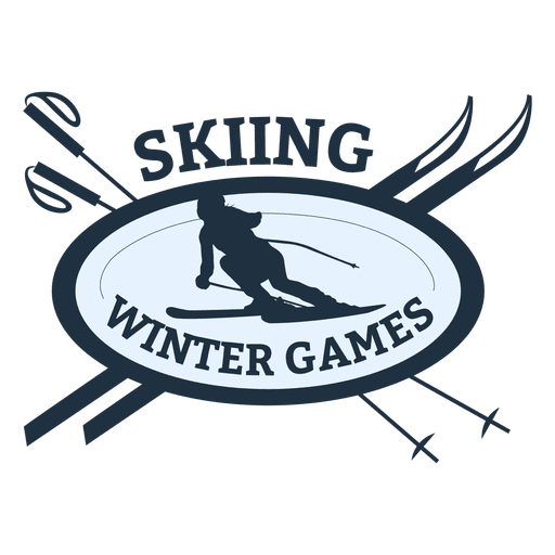 Skisport-Abzeichen PNG-Design
