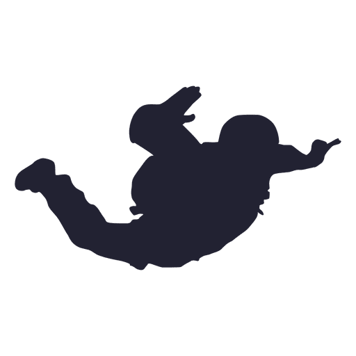 Skydiver silhouette PNG Design