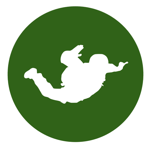 Fallschirmspringen Kreissymbol PNG-Design