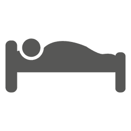 Icono de dormir en la cama