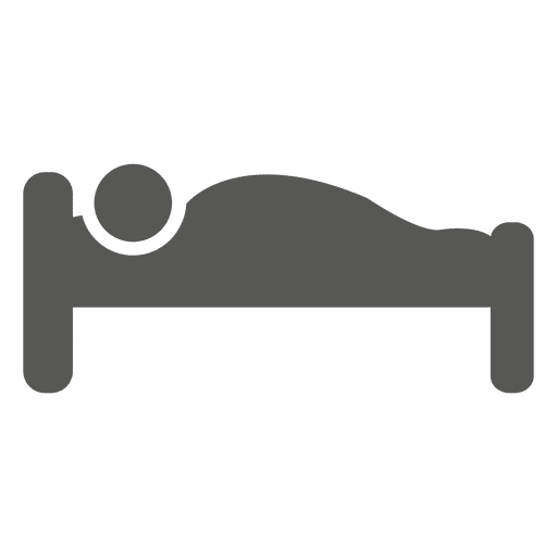 Schlafen auf dem Bett Symbol PNG-Design
