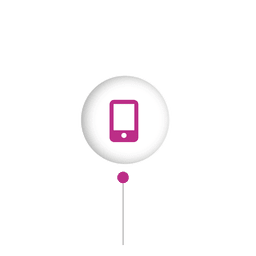 Mobile sphere connect infographic PNG Design