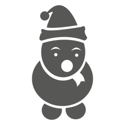 Snowman cartoon icon PNG Design