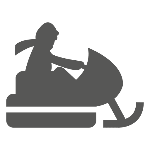 Snowmobile riding icon PNG Design