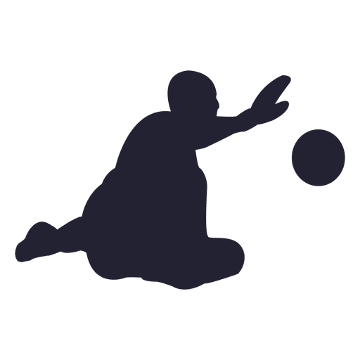Soccer goalkeeper silhouette
