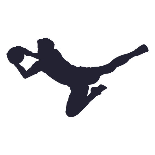 Silhueta 1 do goleiro de futebol Desenho PNG