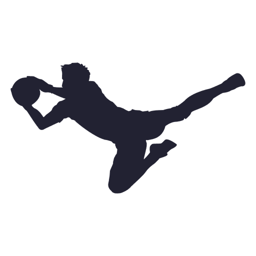 Soccer goalkeeper silhouette 1