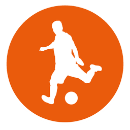 Icono de círculo de jugador de fútbol Icono de círculo de jugador de fútbol