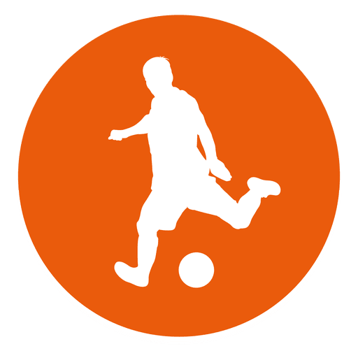 Soccer player circle icon PNG Design