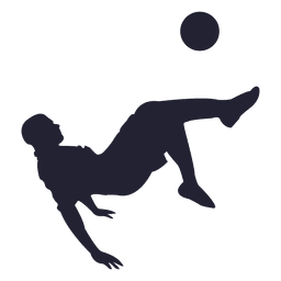 Soccer player kicking silhouette PNG Design