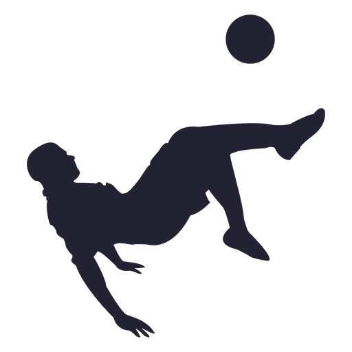 Jugador de fútbol pateando silueta Diseño PNG