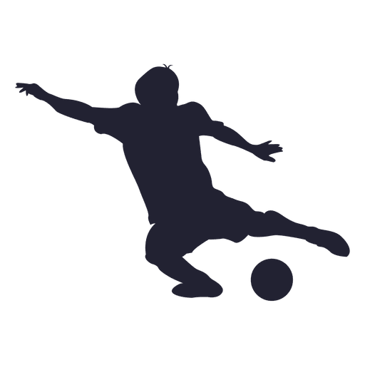 Soccer player kicking silhouette 1 - Transparent PNG & SVG vector file