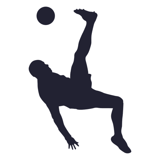 Soccer player kicking silhouette 2 PNG Design