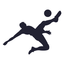 Soccer player kicking silhouette 4 Transparent PNG