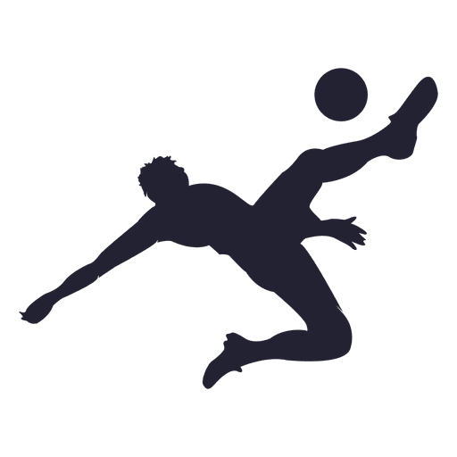 Soccer player kicking silhouette 4 - Transparent PNG & SVG vector file